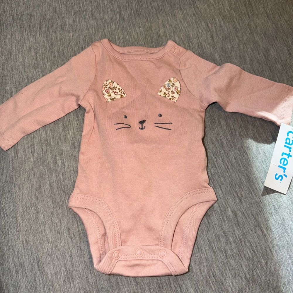 Carter's Mauve Cat Ear Bodysuit